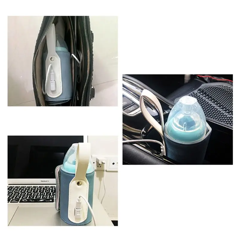 Универсальный портативный термостат с изоляцией для бутылочек с USB интеллектуальным контролем температуры, термостат, чехол для ребенка, грелка для молока