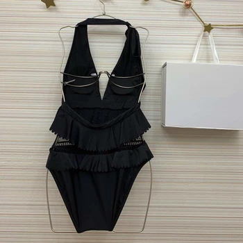 

One Piece Bikini Swimwear Women 2020 Sexy V Neck Print Swimsuit Female Summer New Backless Bathing Suit