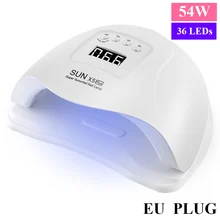 Сушилка для ногтей SUN X5 54 Вт УФ светодиодный светильник с ЖК-дисплеем 36 светодиодный s лампа для отверждения всех гелей Полировочный для ногтей, Маникюрный Инструмент