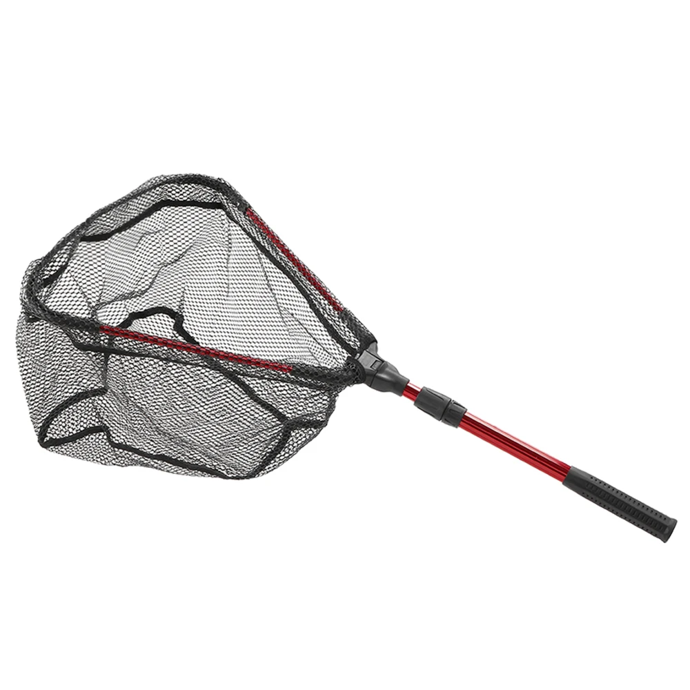 

Carp Fishing Tool Fish Landing Net Collapsible Telescopic Aluminum Pole Handle Safe Fish Catching Releasing Fishing Net