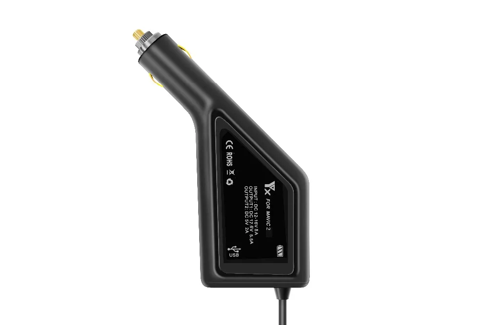 Автомобильное зарядное устройство для DJI Mavic 2 Pro Zoom интеллектуальное зарядное устройство для аккумулятора Mavic 2 Pro автомобильный разъем USB адаптер Автомобильное зарядное устройство