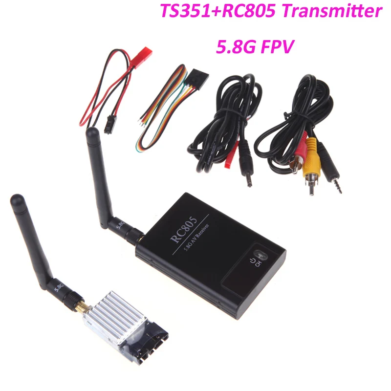 

5.8G FPV 200mW AV Wireless Transmitter TX 5.8GHz Rx RC Receiver TS351+RC805 Kit 2KM 2000M