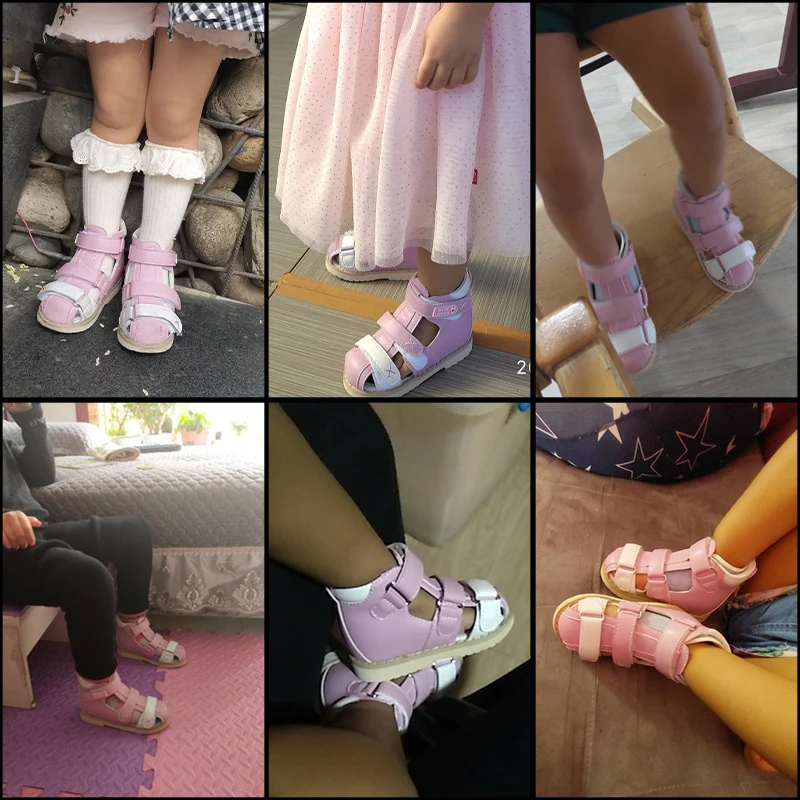 Children's Summer Shoes Boys Girls Sandals Orthopedic Tiptoe Small Sizes 2 3 Years Closed Toe Arch Support