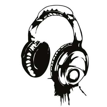 

Headphones Music Dj Wall Stickers Art Design Wall Decal Wallpaper Decor Kids Bedroom Mural