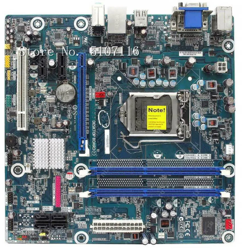 Высококачественная настольная материнская плата для DH55PJ 1156 H55 DDR3 тестируется