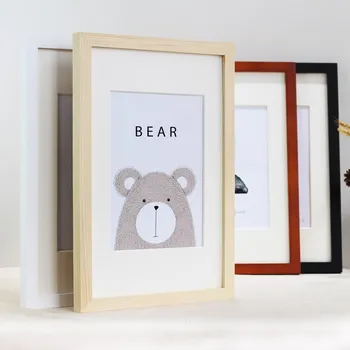 

Wooden Frame A4 A3 Black White Color Nordic Simple Picture Photo Frame Wall art picture frame wall photo frame diy home decor