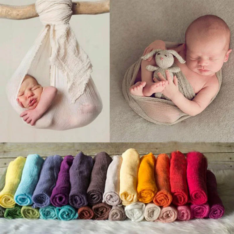 

Newborn Wrap Blankets Photography Props Infant Costume Outfit 180cm Cotton Soft Photo Wrap Matching fotografia Baby Photo Props