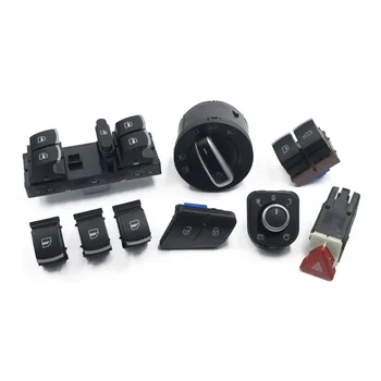 

Window Headlight Mirror Tailgate & Fuel Door Control Hazard Warning Switch For VW Passat B6 OE:3C0962125B 5ND959565A 5ND941431A