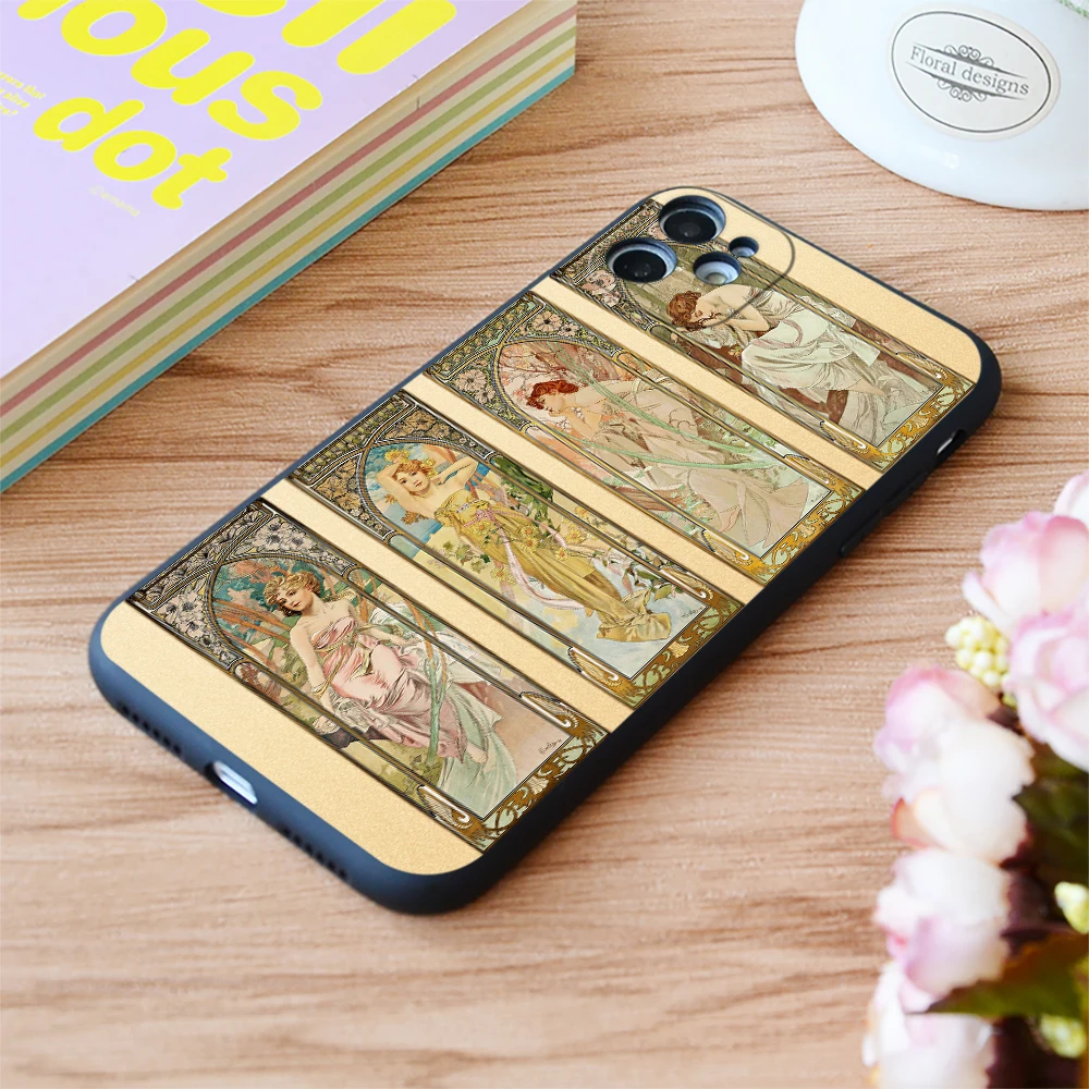 

For iPhone Illustration Women Drawing Print Soft Matt Apple iPhone Case For 6 7 8 11 12 Plus Pro X XR XS MAX SE