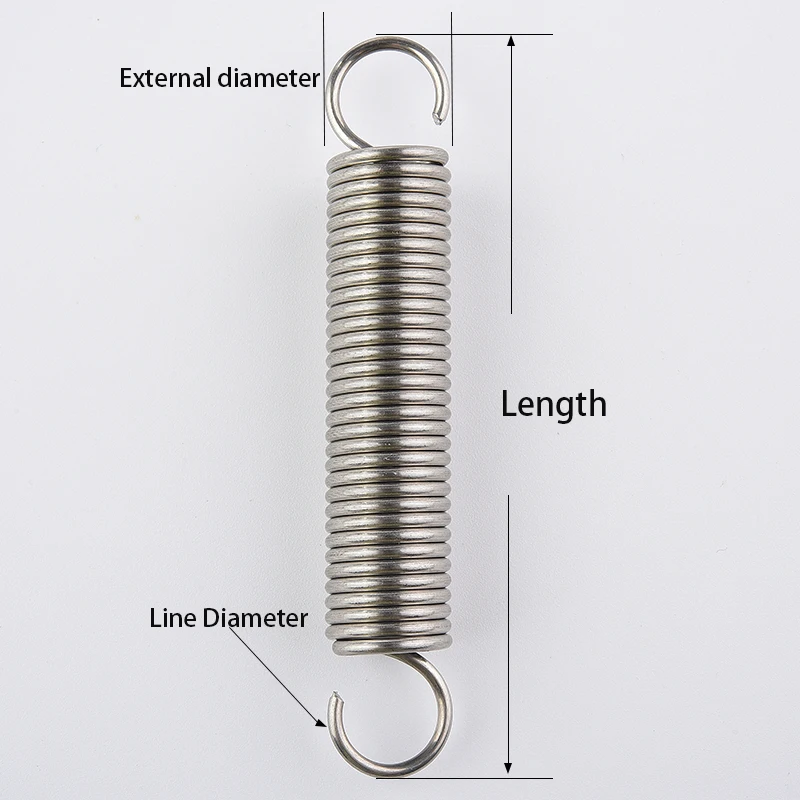 MroMax 5-Pack Stainless Steel Tension Springs - 0.5mm Wire, 5mm OD, 25mm Free Length - For Repair & DIY - View #10
