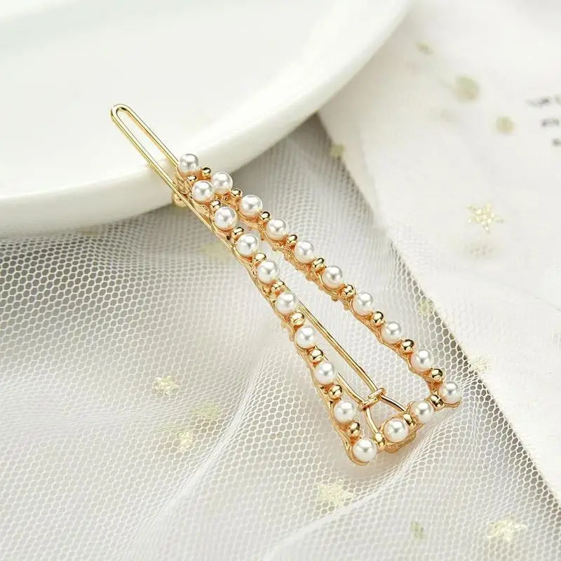 1pc Korea Fashion Imitiation Hair Clip Snap Barrettes Women Girls Handmade Flowers Hairpins Hair Accessories - Цвет: F