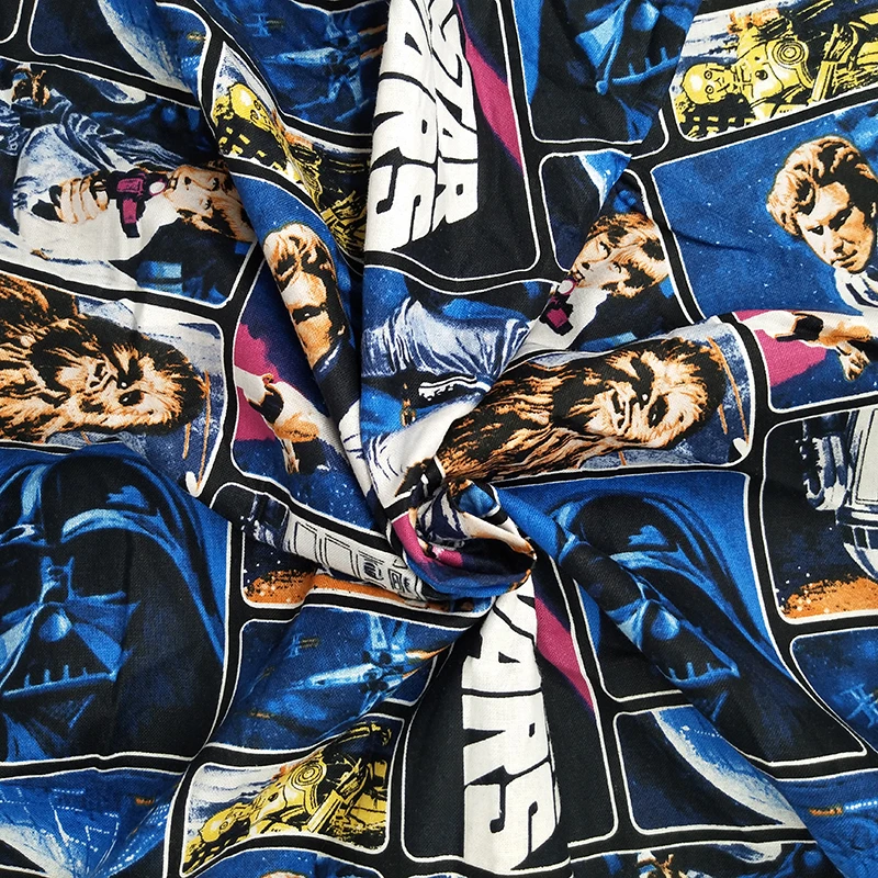 Хорошая синяя подошва Звездные войны Ткань хлопковая ткань Звездные войны герой Дарт Вейдер печатная ткань материал для шитья для DIY Одежда для мальчиков