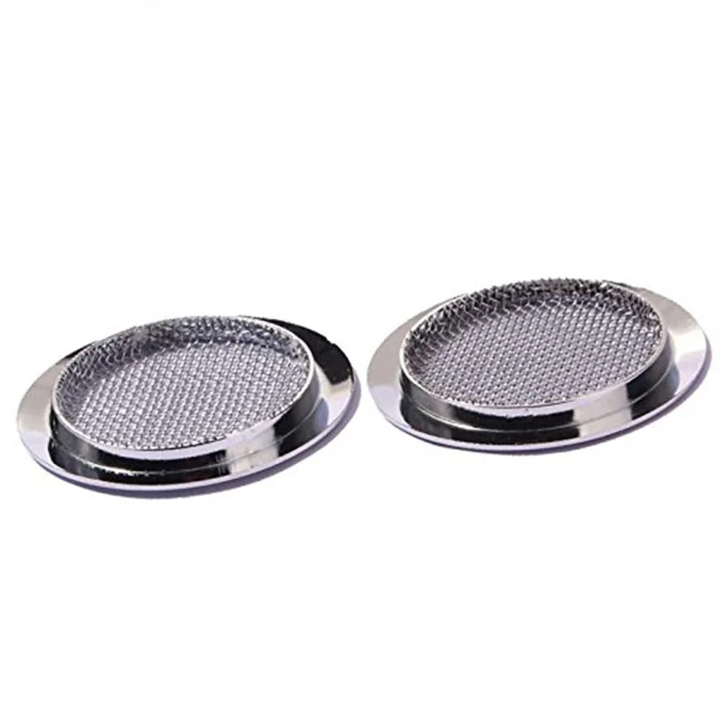 

2Psc Chrome Plated Screened Sound Hole Inserts for Dobro Resonator Guitar