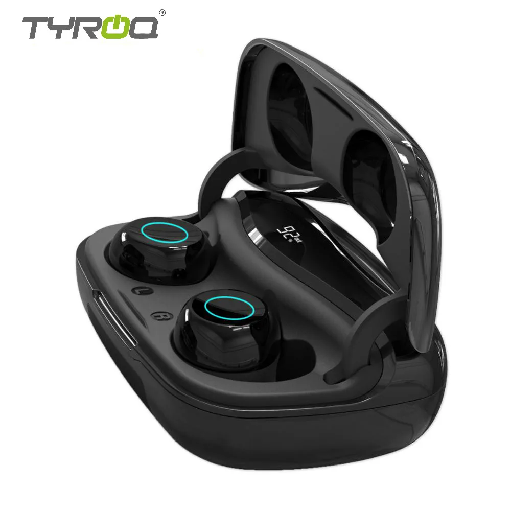 TWS наушники TyRoq S9 с цифровым светодиодным дисплеем беспроводные Bluetooth 5 0 внешний