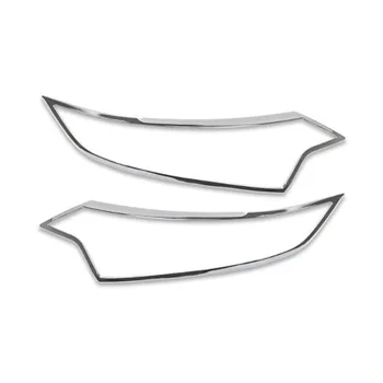 

car styling 2016 to 2019 for Mitsubishi Outlander Samurai ABS Chrome Front headlight Lamp Cover