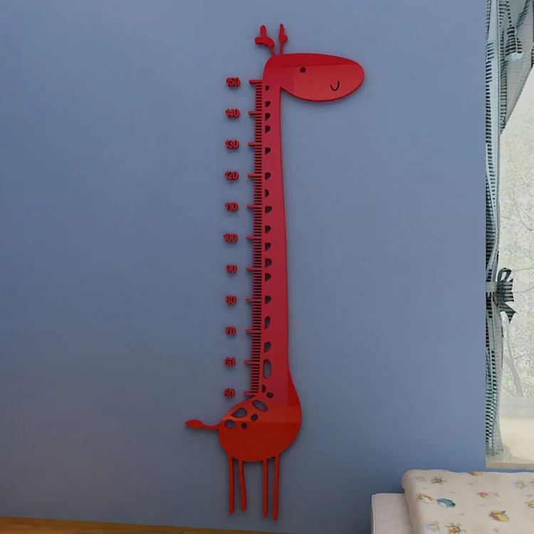 Виниловые наклейки с таблицей роста оленей измерительная линейка декор для