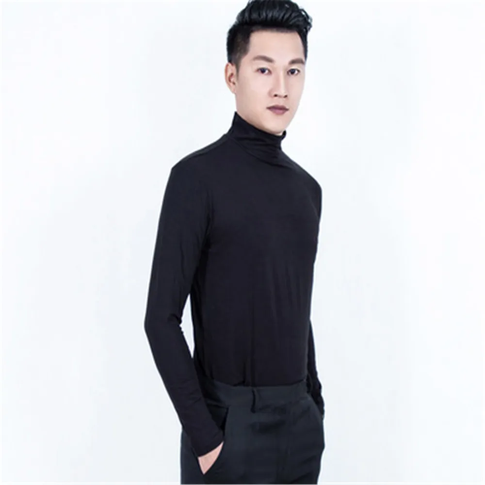 Dance Shirts Men Latin Dance Shirt Square Dance Breathable Sweat-absorbent Long-sleeved Jumper Top Practice Clothes