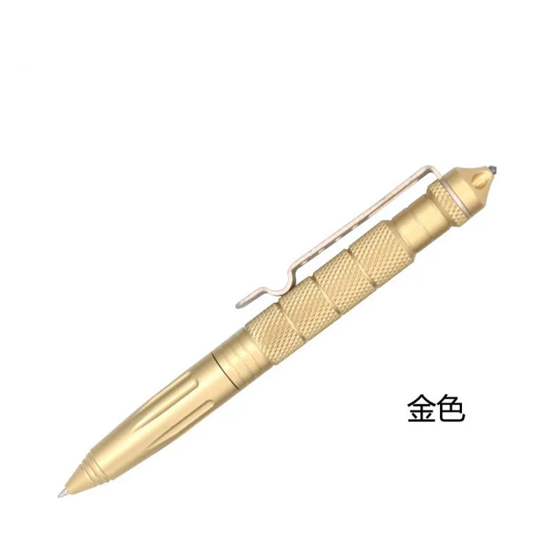 gold Новая высококачественная тактическая ручка для самообороны, многофункциональная противоскользящая портативная ручка из авиационного алюминия - Цвет: gold