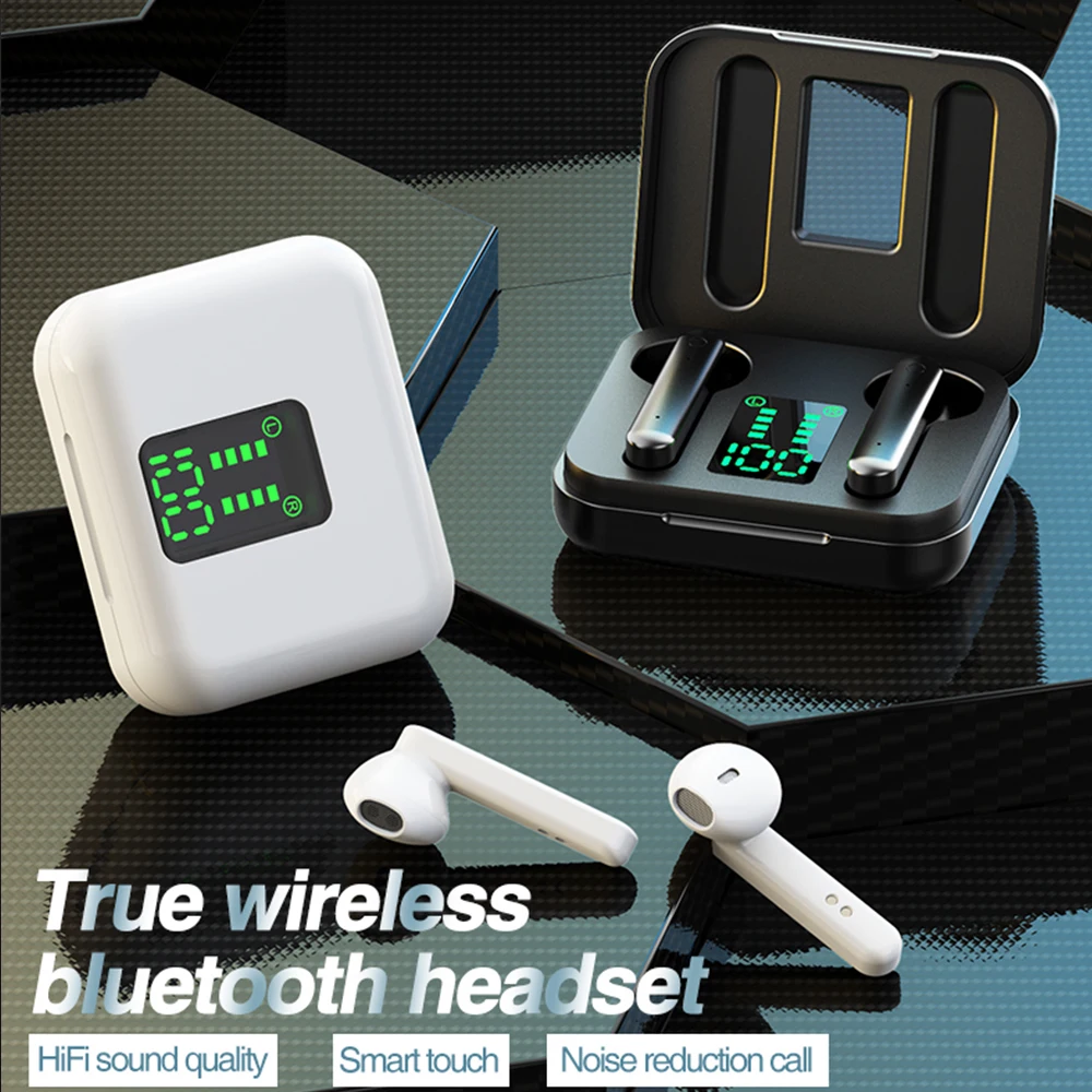 LED Bluetooth 5.0 Earphone Wireless Headphones Earbuds Touch Control Sport Headset Noise Cancel for Xiaomi iPhone TWS Earphones