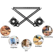 Многоярусный Регулируемый локатор дыр стеклянные плитки деревообрабатывающие измерительные приборы линейка инструмента транспортир
