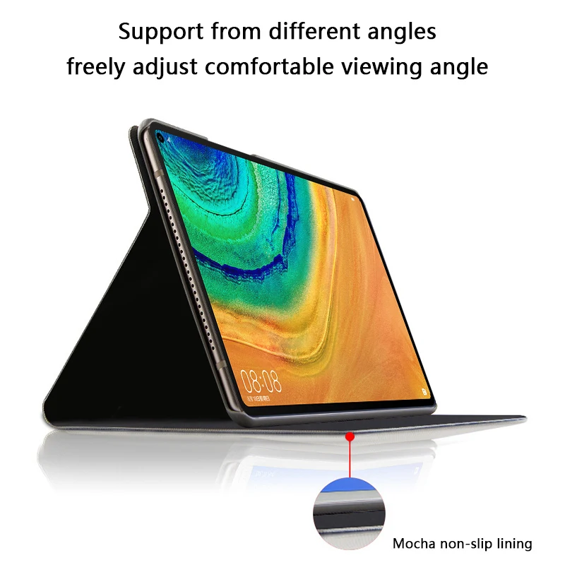 Для huawei MatePad Pro, 10,8 дюймов, чехол с текстурой древесины, чехол из полиуретановой кожи для планшета, ультра тонкий легкий флип-чехол с подставкой, защитный чехол