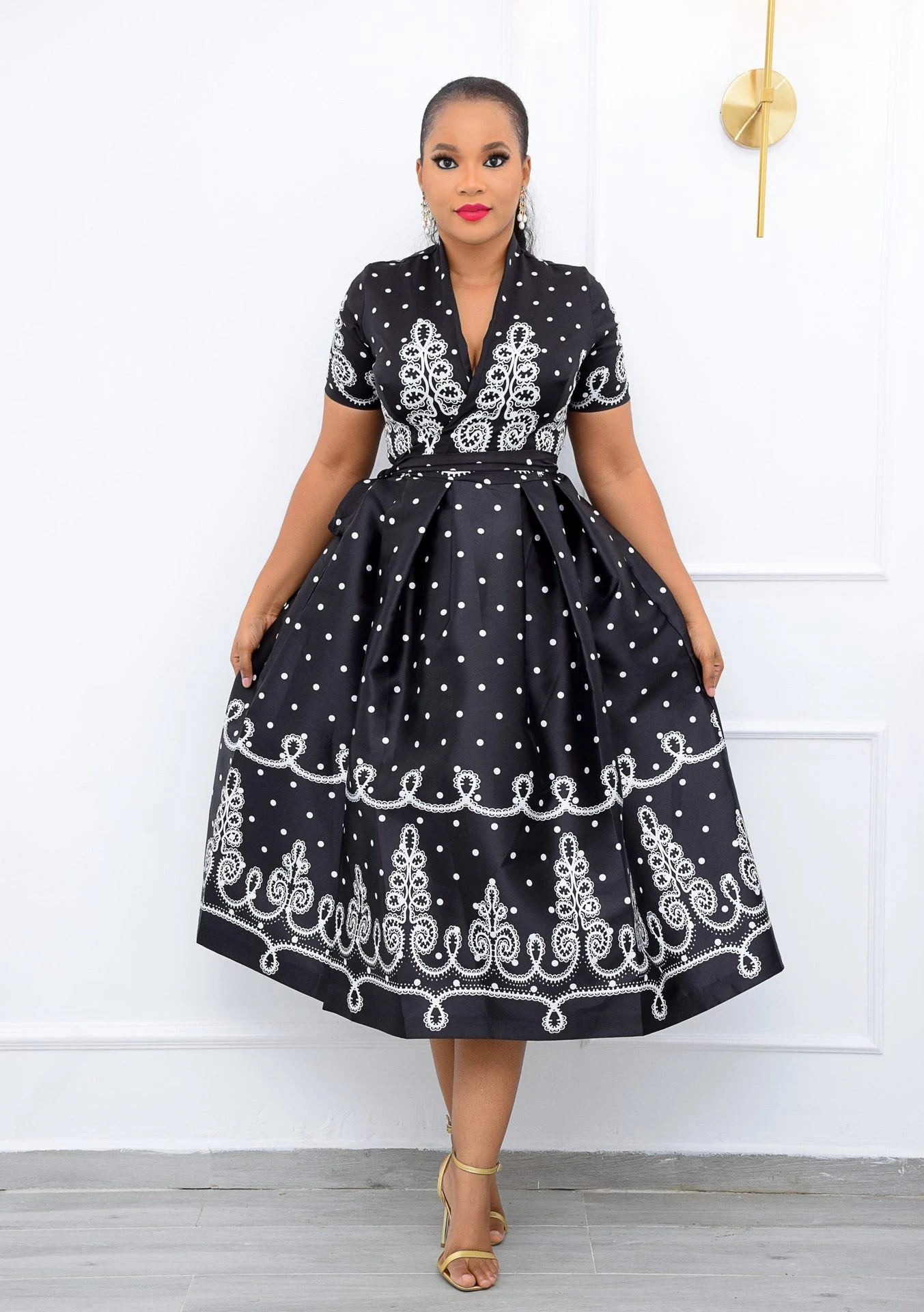 mid calf swing dress