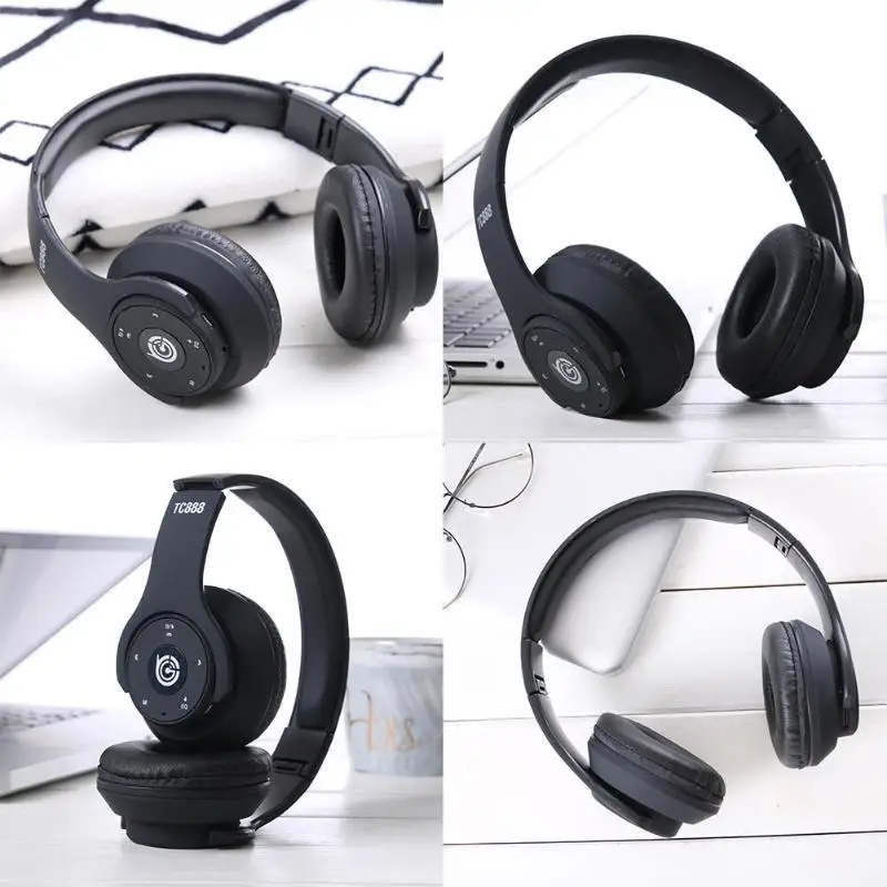 Наушники TC-888, беспроводные Bluetooth наушники, складные наушники, Накладные Наушники Hi-Fi, стерео наушники с микрофоном, поддержка карт TF