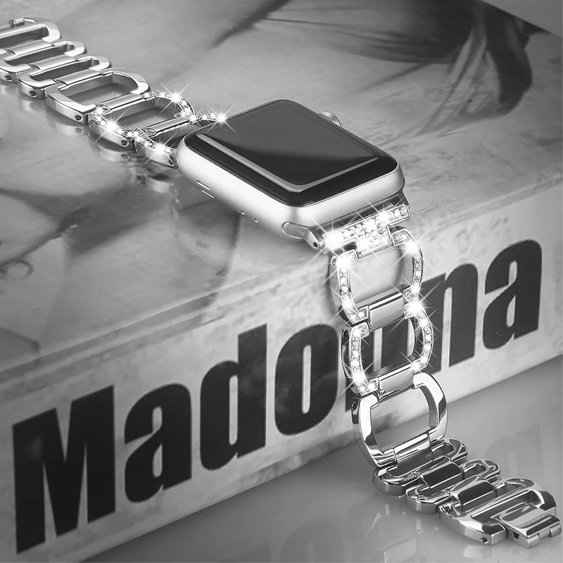 Diamond, сопутствующий браслет, ремешок для apple watch 5/4/3/2/1 apple watch 38 мм, ремешок, 40 мм 42 44 мм наручных часов iwatch, ремешок Стразы wristbelt