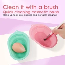 

Silicone Brush Cleaner Cosmetic Make Up Washing Brush Gel Cleaning Mat Foundation Makeup Brush Cleaner Pad Tool
