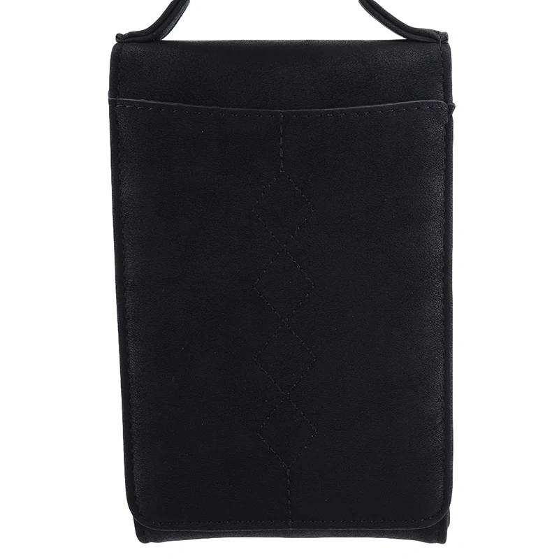 Black Кошелек, держатель для карт, женская сумочка с карманом для мобильного телефона, клатч, длинная винтажная женская сумка-мессенджер на ремне - Цвет: Black