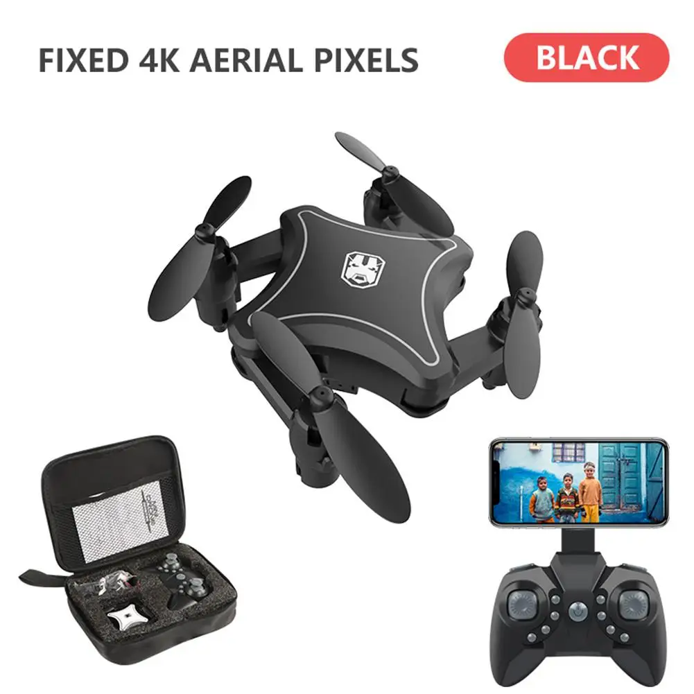 Мини Дрон Квадрокоптер с камерой 720 P/4 K HD складные дроны один ключ возврат FPV Follow Me RC вертолет Квадрокоптер игрушки# Y2 - Цвет: Black 4K