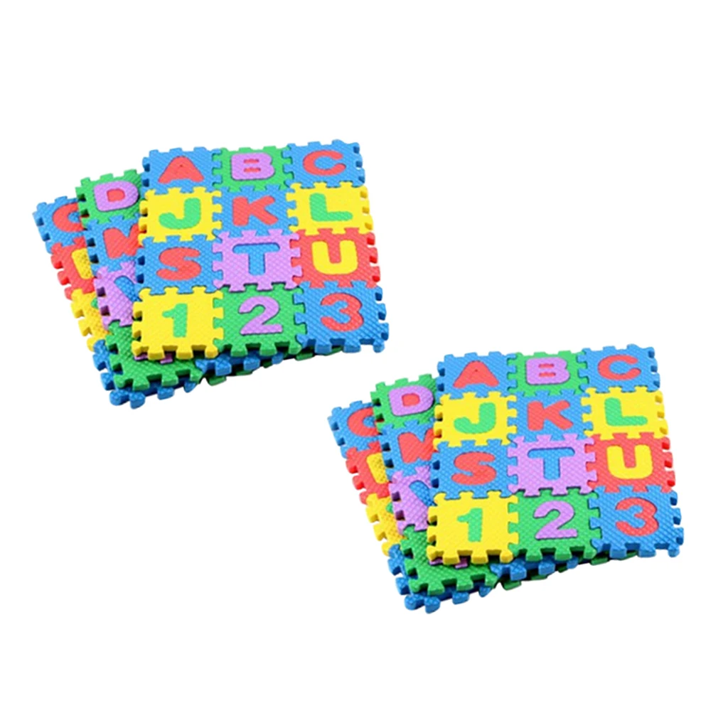 72 Pieces Baby Colorful Foam Mat Learning Puzzle Flooring Mat Exercise Mat