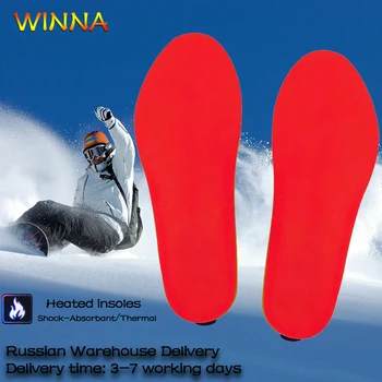

2000mAh Rechargeable Heating Insoles with LED Remote Control Velvet Soft Heated Insoles for Men Women Winter Thermal Shoes Pads