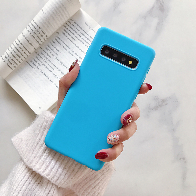 Solid Color Phone Case For Huawei P8 P9 P20 P30 P40 Lite E 2017 Pro Mini Soft Cover Candy Color For P Smart Z Plus 2019