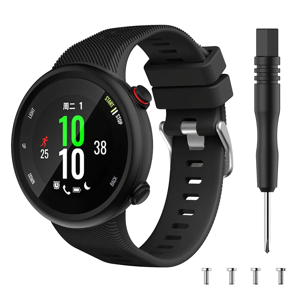 Силиконовый браслет для Garmin Forerunner 45 S, спортивный сменный ремешок для часов Garmin Forerunner 45, умный ремешок для часов