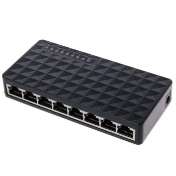 Mini Ethernet Network Desktop Switch 8 Port 10/100Mbps Lan Fast Internet Hub Desktop Gigabit Switch Electronics Accessories 1