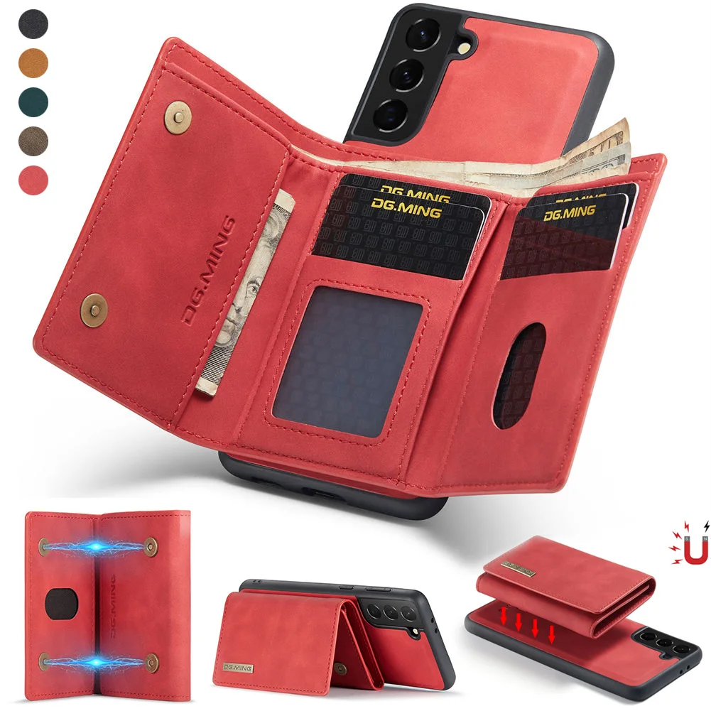 

Leather Case for Samsung Galaxy S21 Ultra S21Plus A72 A52 A42 Note 20 A03S S21 FE A22 Retro Magnetic Flip Cover With Wallet