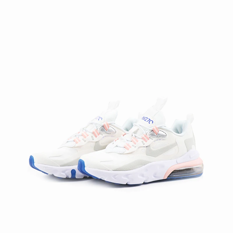 Оригинальные детские кроссовки для бега от NIKE AIR MAX 270 REACT, удобные спортивные уличные сетчатые детские кроссовки, BQ0102-002