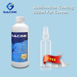 Revêtement par Sublimation de 500ml, pré traitement, ensemble d'outils sans fluide pour T shirts et tissus en coton, flacon de pulvérisation et entonnoir 