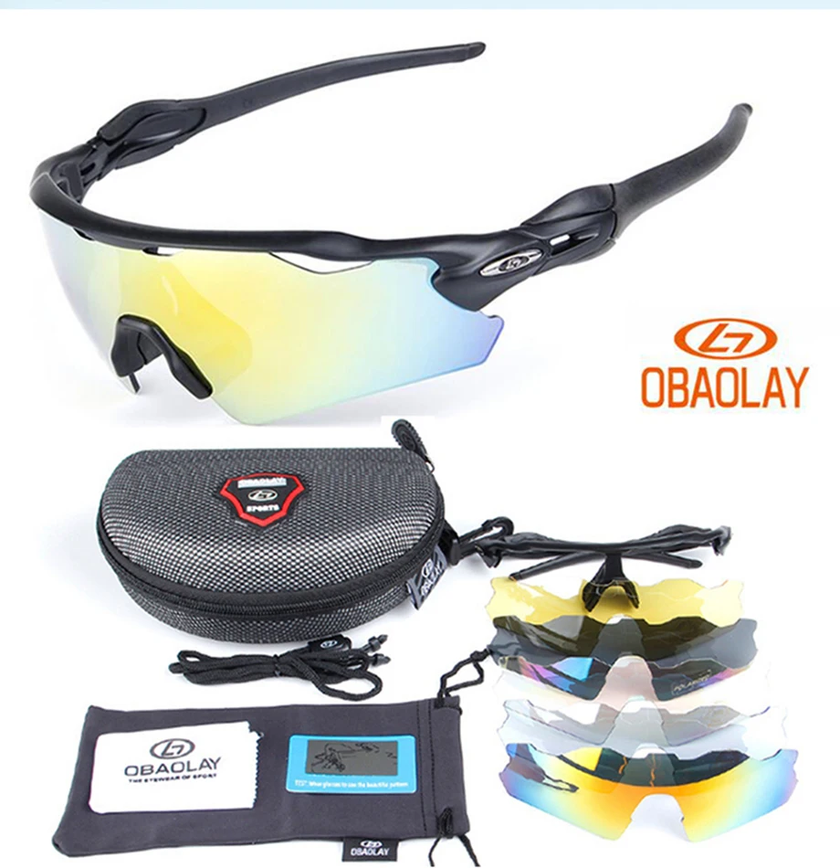 OBAOLAY5 линзы UV400 поляризованные очки для верховой езды, ветрозащитные мужские и женские велосипедные очки, очки для спорта на открытом воздухе, рыбалки, гольфа