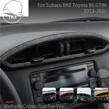 Girare la copertura dell'involucro della pelle scamosciata della pelliccia per Subaru BRZ Toyota 86 GT86 2013-2020 cruscotto centrale aria condizionata telaio di sfiato accessori per auto