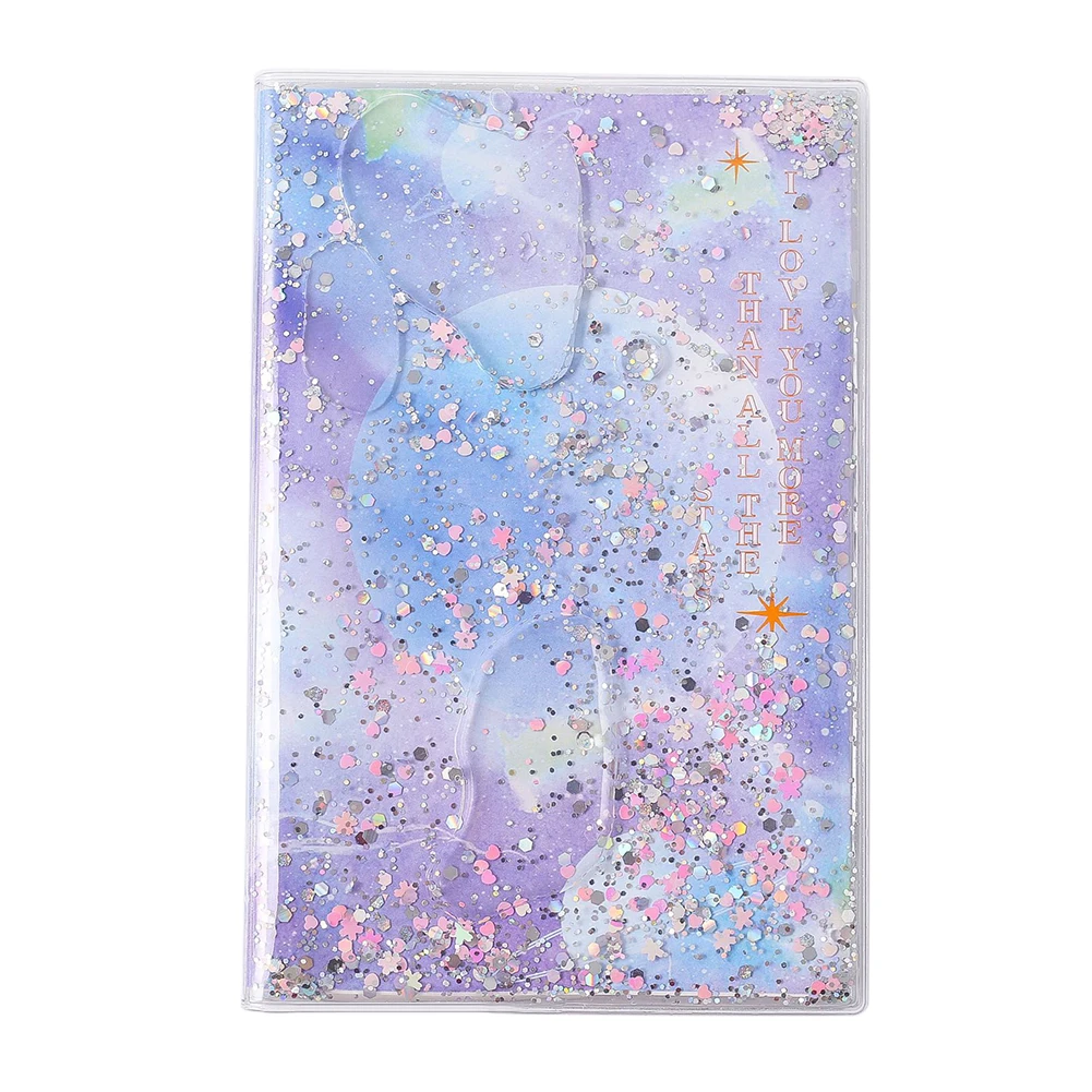 

Quicksand Mermaid Notebook Sparkling Twinkling Beauty Notebook Pink Purple Blue Silver Gift For Girl Students Stationery
