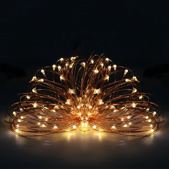 

5M 10M Led Fairy Lights Battery Operated Waterproof Remote Control LED Lights Decoration 8 Mode Timer String Copper Wire string