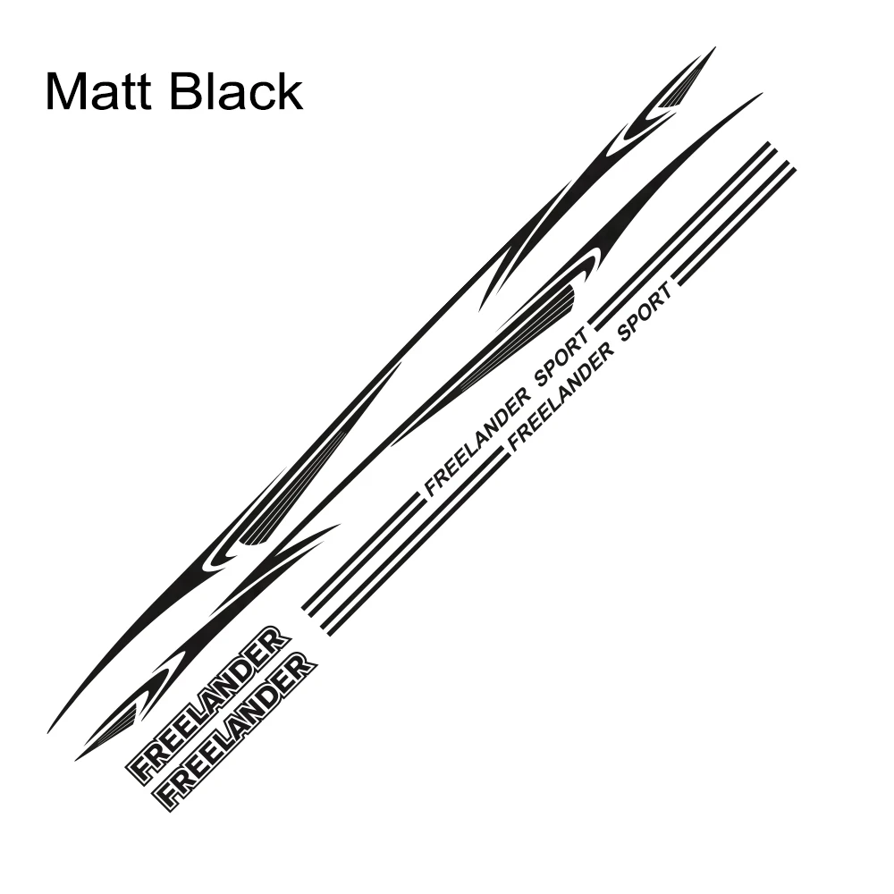 Matt Black 1 компл. Авто дверь боковая юбка Декор спортивные наклейки автомобиля Светоотражающая виниловая отделка Водонепроницаемая наклейка для Land Rover freelander аксессуары - Название цвета: Matt Black