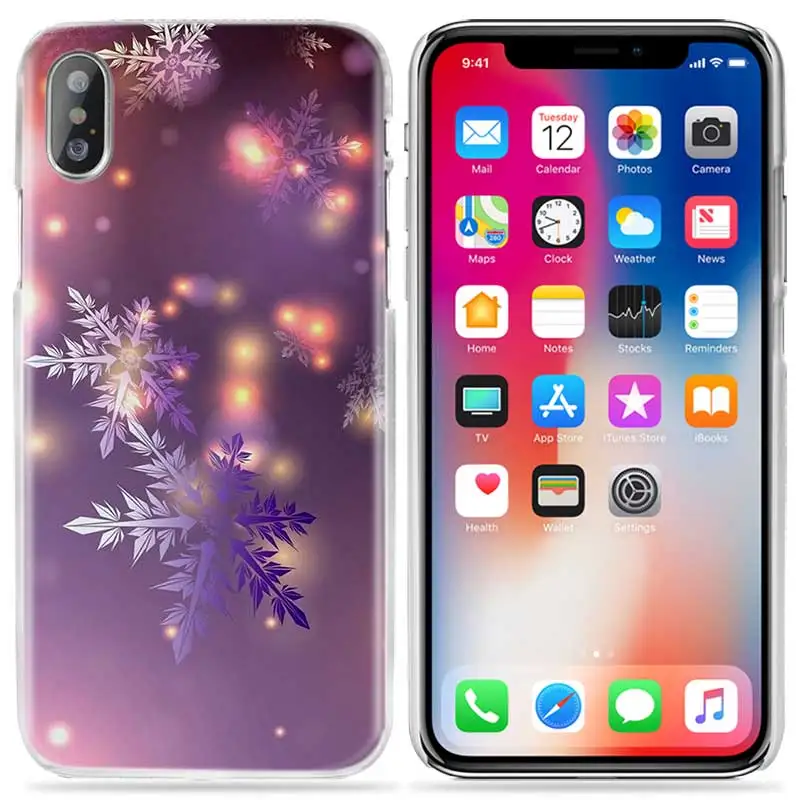 Рождественский зимний чехол для Apple iPhone 11 Pro XS Max XR X 10 7 8 6 6S+ Plus 5s SE 5 4s 4 5C Жесткий Conchas чехол для телефона pc Coque - Цвет: 07