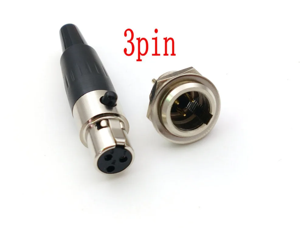500 комплектов мини XLR 3pin 4Pin 5pin 6pin7pin Мужской кабель встроенный в линию разъем