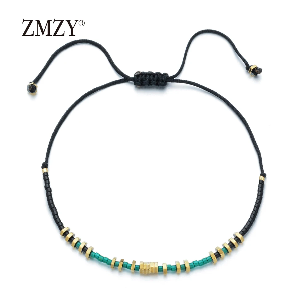 ZMZY Модные Винтажные Boho ручной работы веревка String браслеты дружбы для женщин девушек ювелирные изделия Boho Miyuki бусины браслет подарок - Окраска металла: HGSL007-2