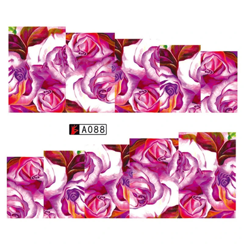 GAM-BELLE 1 шт цветок для ногтей переводные наклейки для ногтей наборы наклеек для гель-лака маникюрные наклейки - Цвет: A088