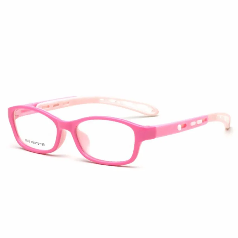 pink Индивидуальная оправа для очков, Детские TR90 близорукие очки, модные обычные очки для мальчиков, силиконовые очки для девочек - Цвет оправы: pink