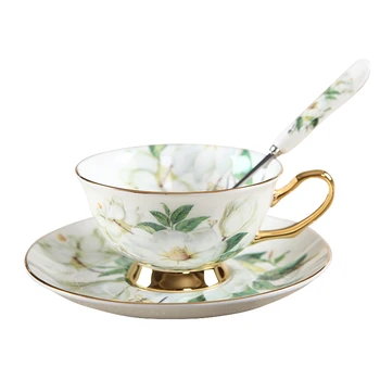 

Coffee Cup European Style Small Luxury Set Ceramic Royal Porcelain Red Tea China Latte Coffee Cups Handmade Ceramic Cup HH50BD